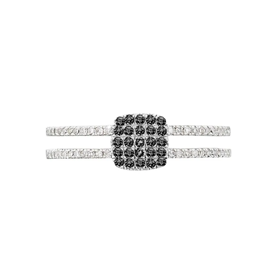 Histoire d'Or Bague Aude Or Blanc Diamant