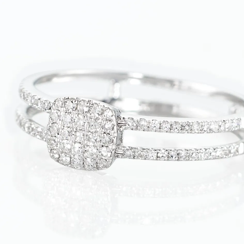 Histoire d'Or Bague Aude Or Blanc Diamant* Bagues|Bagues Avec Pierre