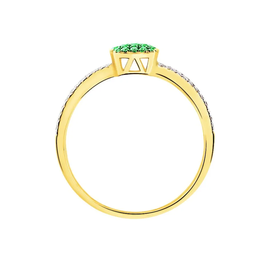 Histoire d'Or Bague Aude Or Jaune Grenat Et Diamant