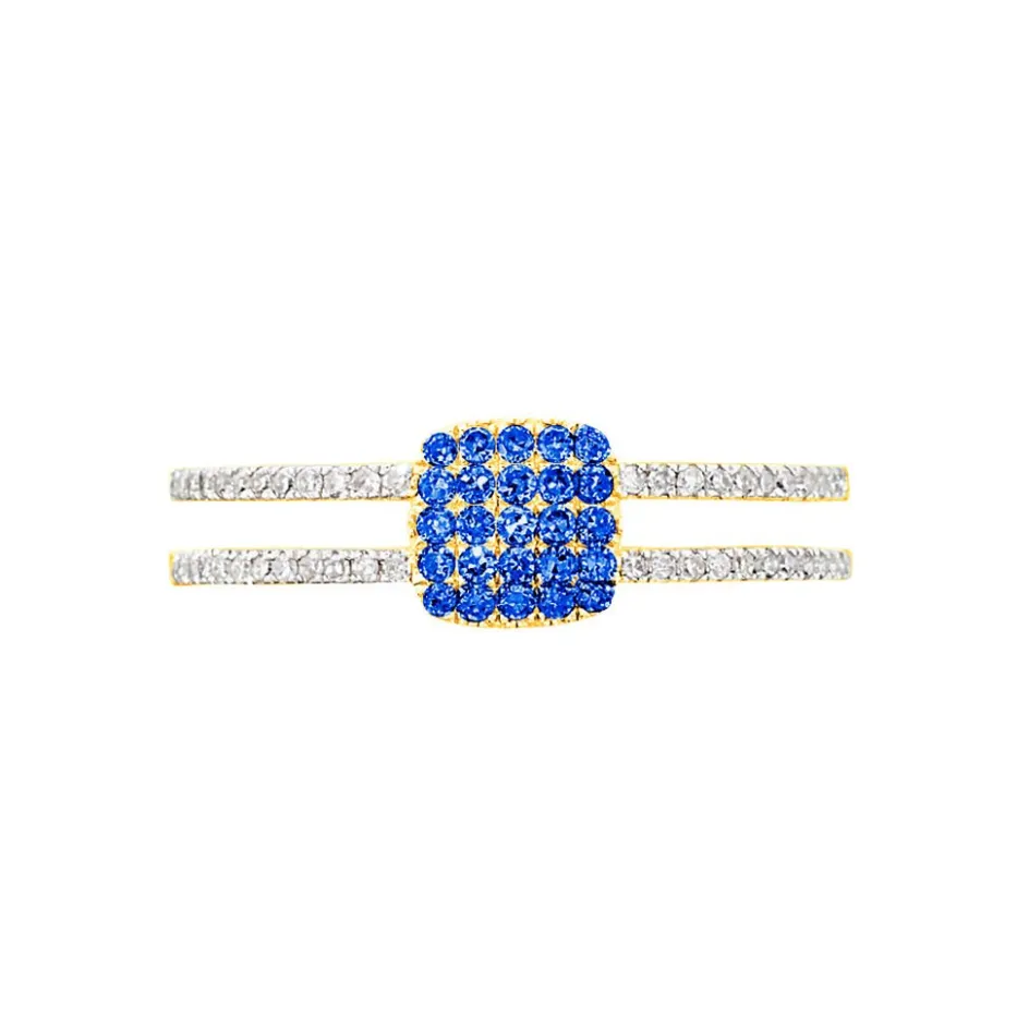 Histoire d'Or Bague Aude Or Jaune Saphir Et Diamant