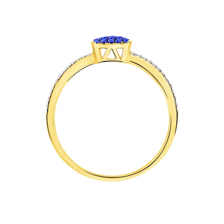 Histoire d'Or Bague Aude Or Jaune Saphir Et Diamant