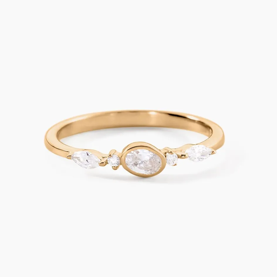 Histoire d'Or Bague Aurena Plaqué Or Jaune Oxyde De Zirconium