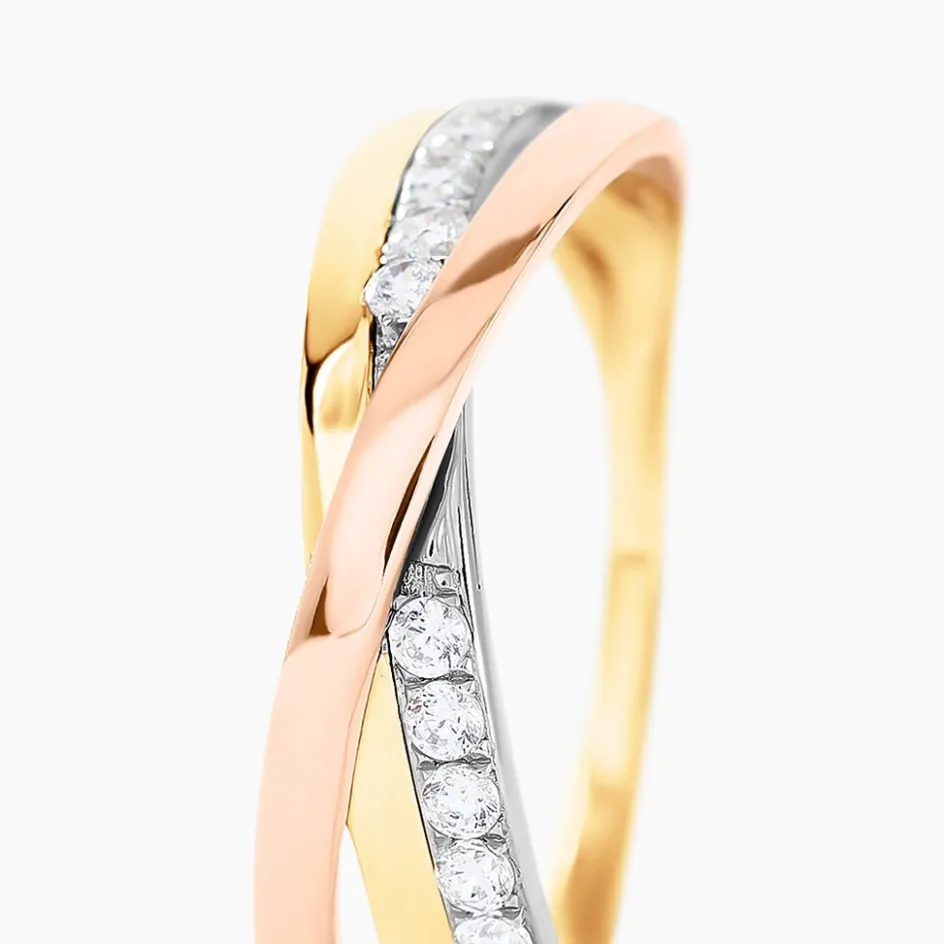 Histoire d'Or Bague Austyn Or Tricolore Oxyde De Zirconium* Bagues|Bagues Avec Pierre