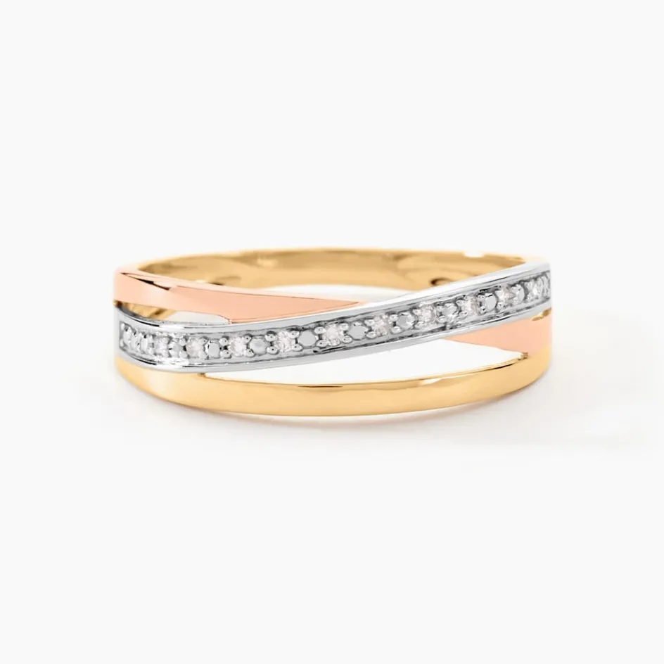 Histoire d'Or Bague Baliatina Or Tricolore Diamant* Bagues|Bagues Avec Pierre