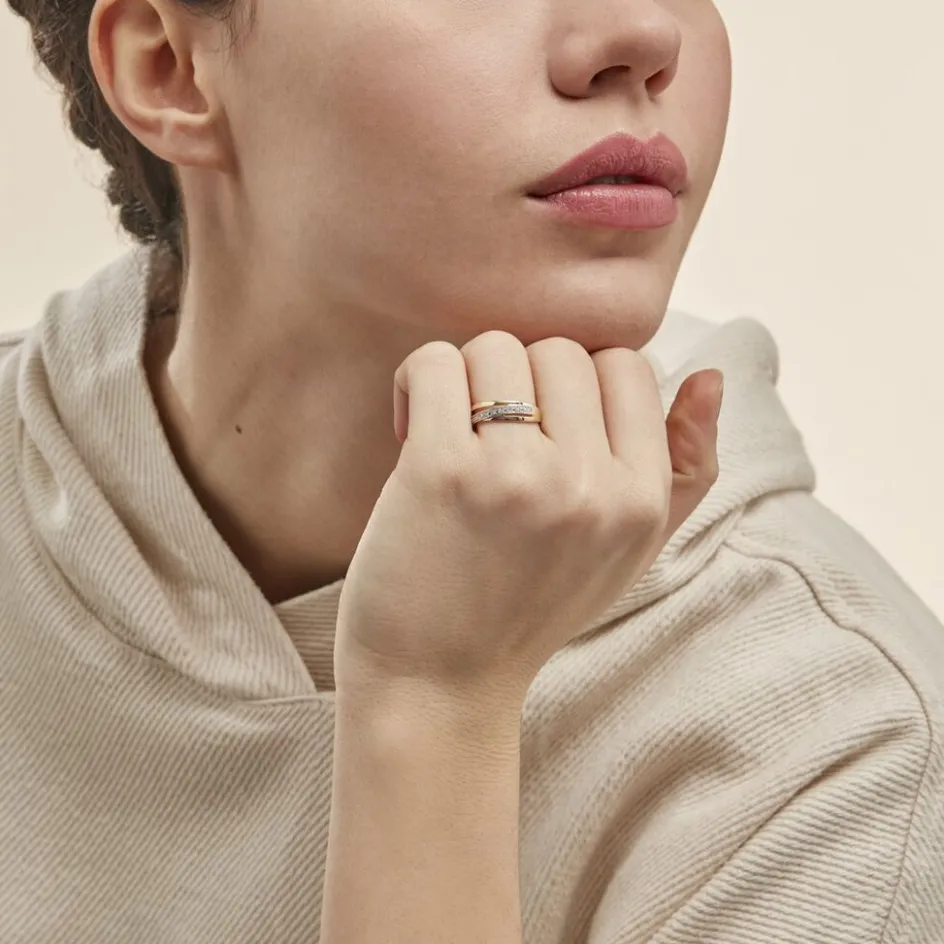 Histoire d'Or Bague Baliatina Or Tricolore Diamant* Bagues|Bagues Avec Pierre