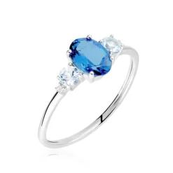 Histoire d'Or Bague Balthasar Or Blanc Topaze Topaze Oxyde* Bagues|Bagues Avec Pierre