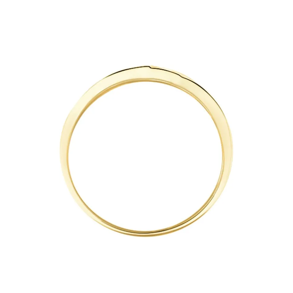 Clearance Histoire d'Or Bague Bandeau Or Jaune Oxyde De Zirconium