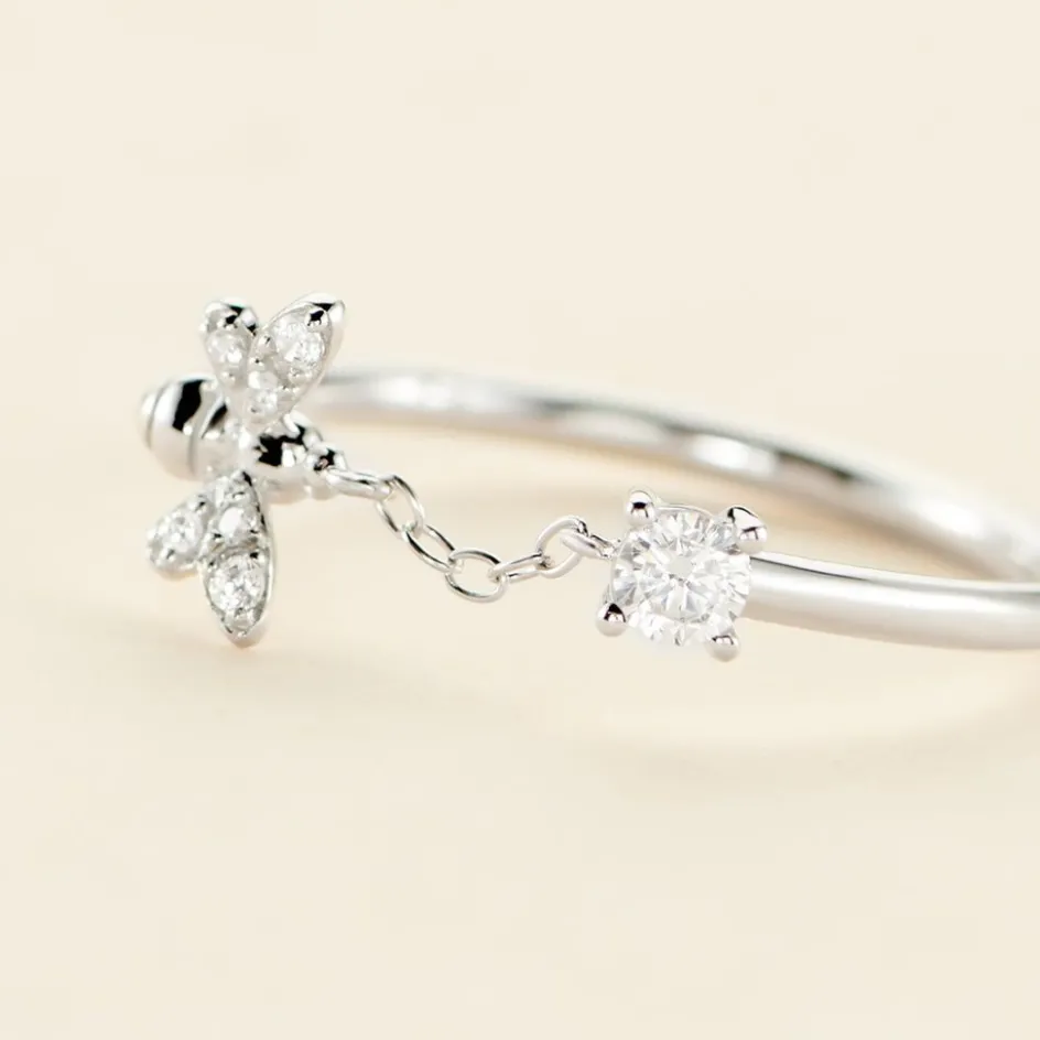 Histoire d'Or Bague Bee Good Argent Blanc Oxyde De Zirconium* Bagues|Bagues Fantaisie