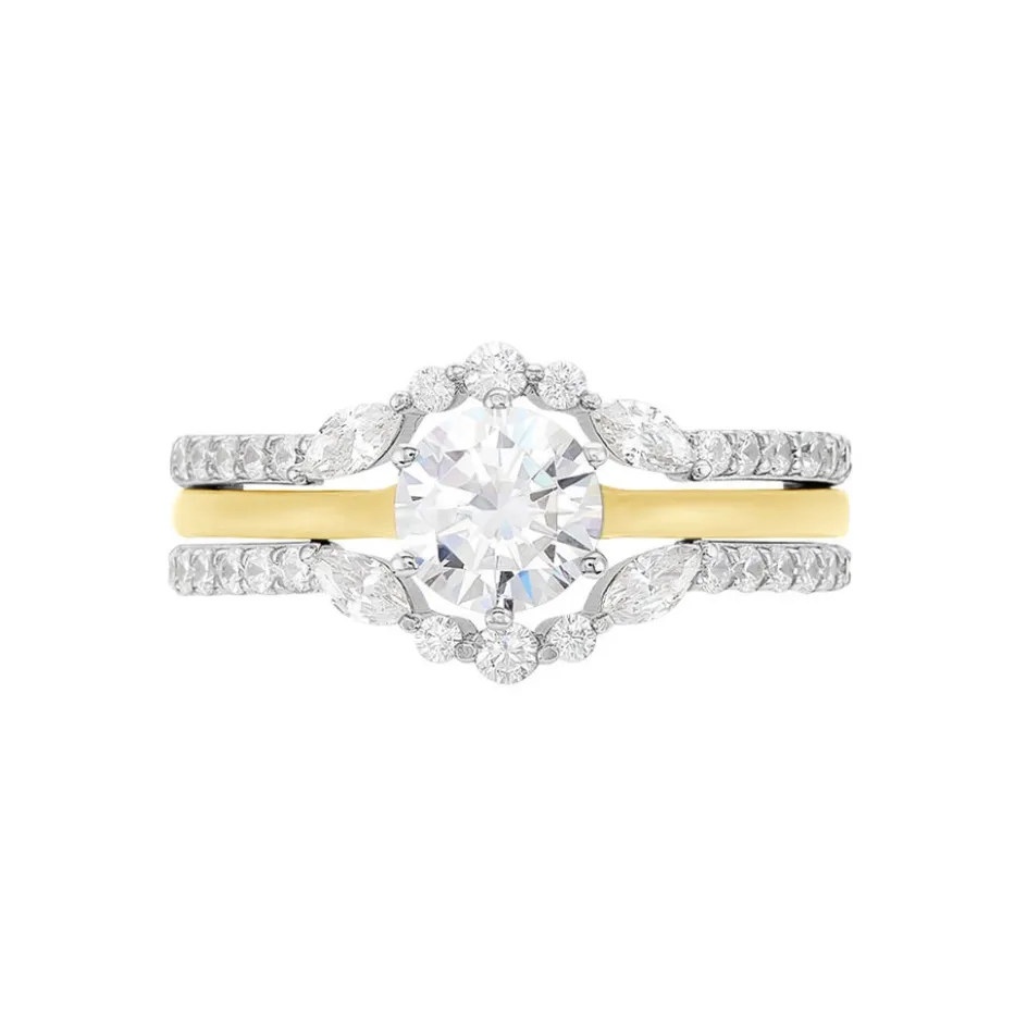 Histoire d'Or Bague Berlin Argent Bicolore Oxyde De Zirconium* Bagues|Bagues Avec Pierre