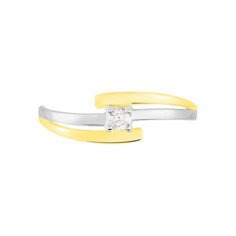 Histoire d'Or Bague Blandine Or Bicolore Diamant* Bagues|Bagues Avec Pierre