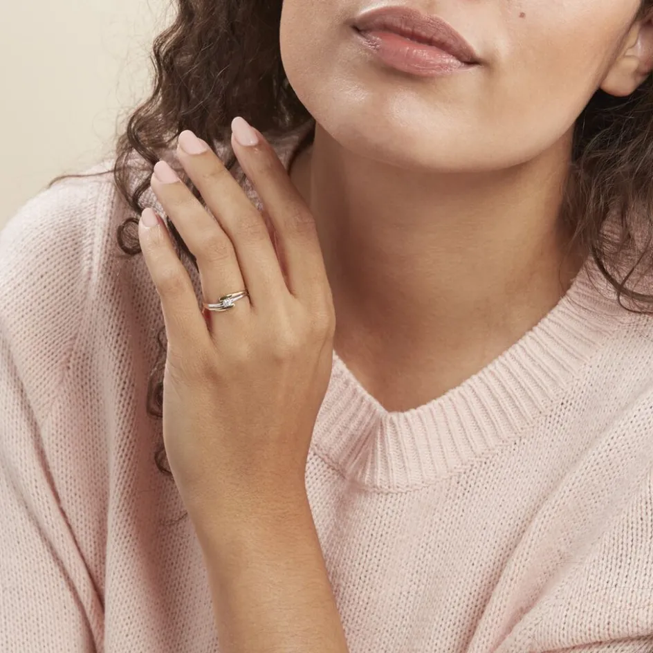 Histoire d'Or Bague Blandine Or Bicolore Diamant* Bagues|Bagues Avec Pierre