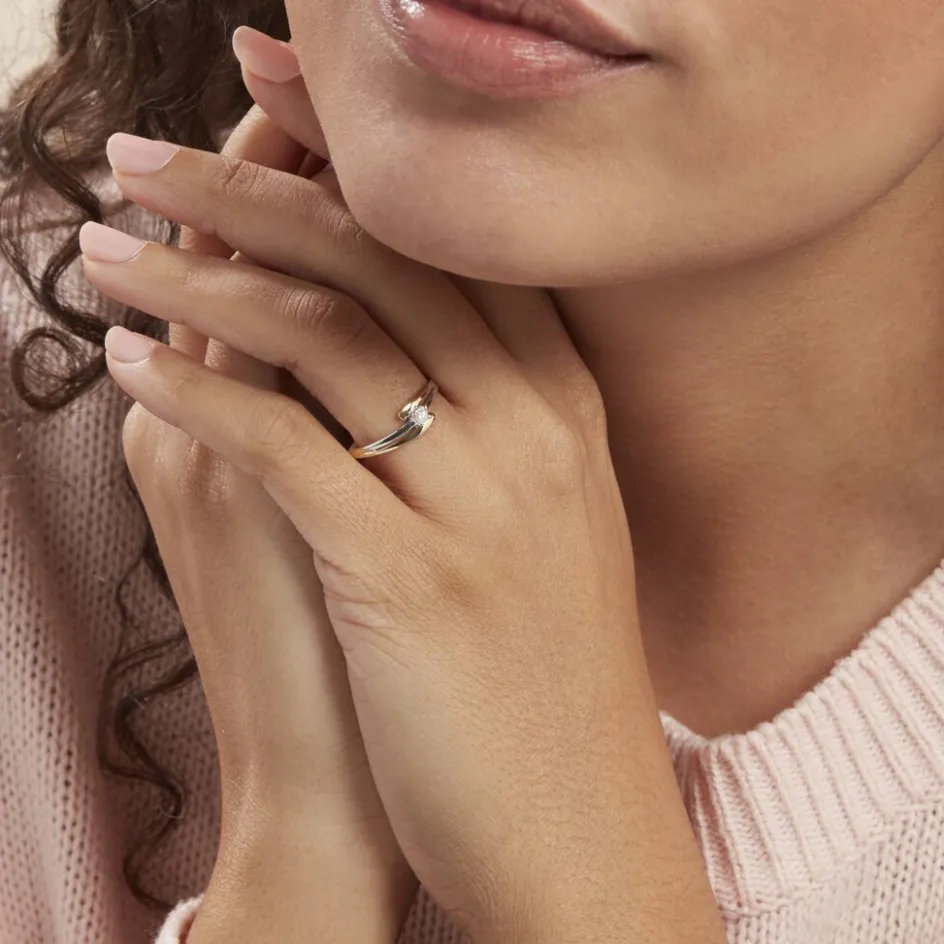 Histoire d'Or Bague Blandine Or Bicolore Diamant* Bagues|Bagues Avec Pierre