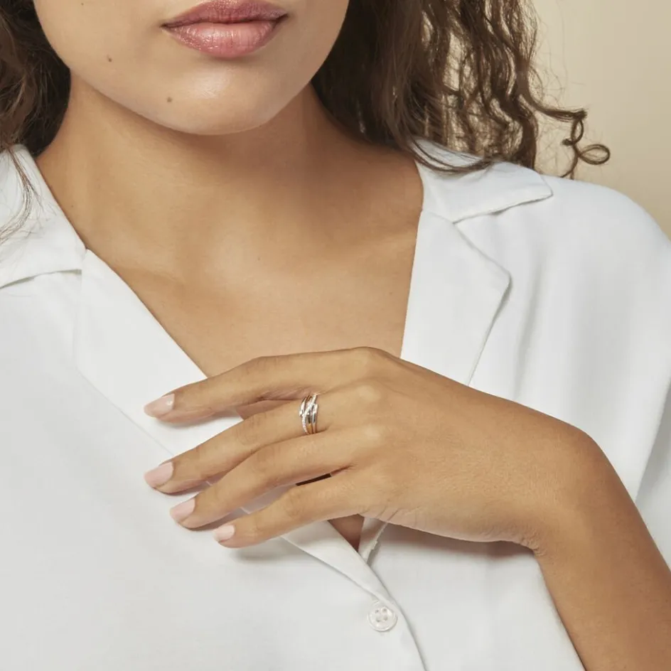 Histoire d'Or Bague Bodil Or Bicolore Diamant* Bagues|Bagues Avec Pierre
