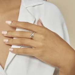 Histoire d'Or Bague Bodil Or Bicolore Diamant* Bagues|Bagues Avec Pierre