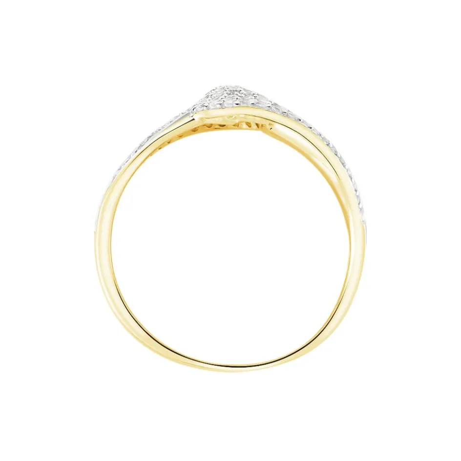Histoire d'Or Bague Boucle D'or Or Jaune Oxyde De Zirconium* Bagues|Bagues Avec Pierre