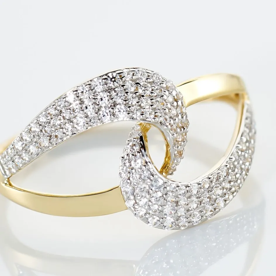 Histoire d'Or Bague Boucle D'or Or Jaune Oxyde De Zirconium* Bagues|Bagues Avec Pierre