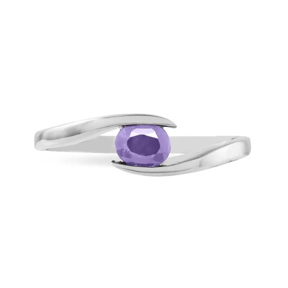 Histoire d'Or Bague Camilia Or Blanc Amethyste* Bagues|Bagues Avec Pierre