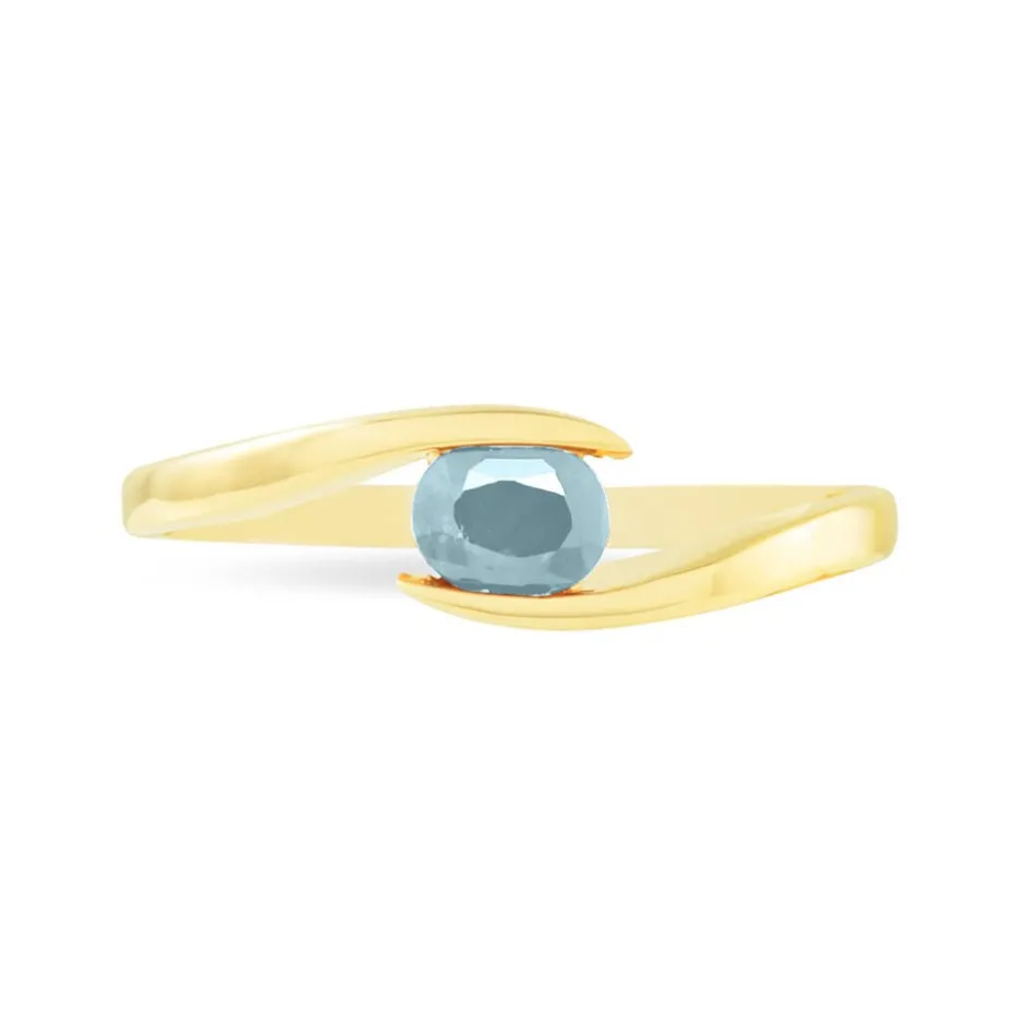 Clearance Histoire d'Or Bague Camilia Or Jaune Aigue Marine
