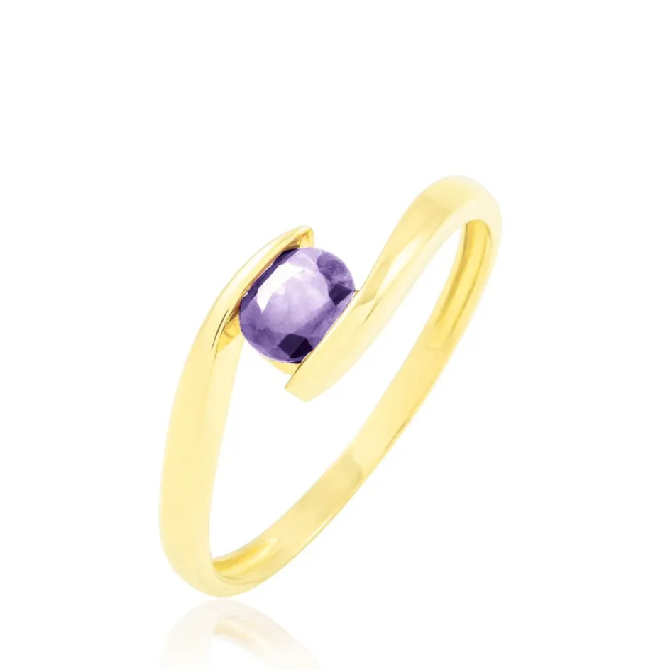 Histoire d'Or Bague Camilia Or Jaune Amethyste