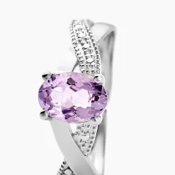 New Histoire d'Or Bague Candice Or Blanc Amethyste or blanc amethyste violette