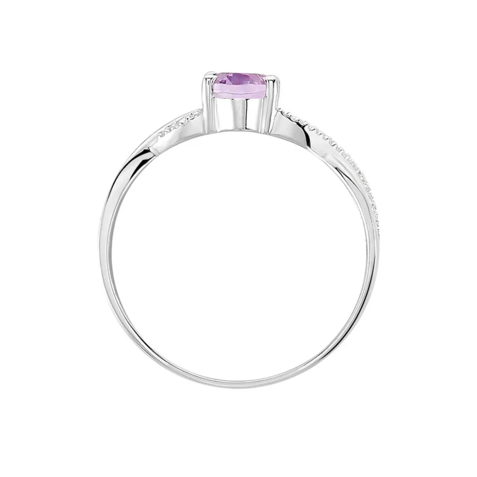 New Histoire d'Or Bague Candice Or Blanc Amethyste or blanc amethyste violette