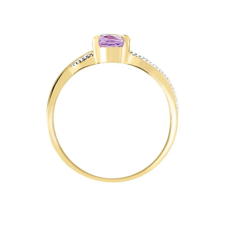 Clearance Histoire d'Or Bague Candice Or Jaune Amethyste or jaune amethyste violette