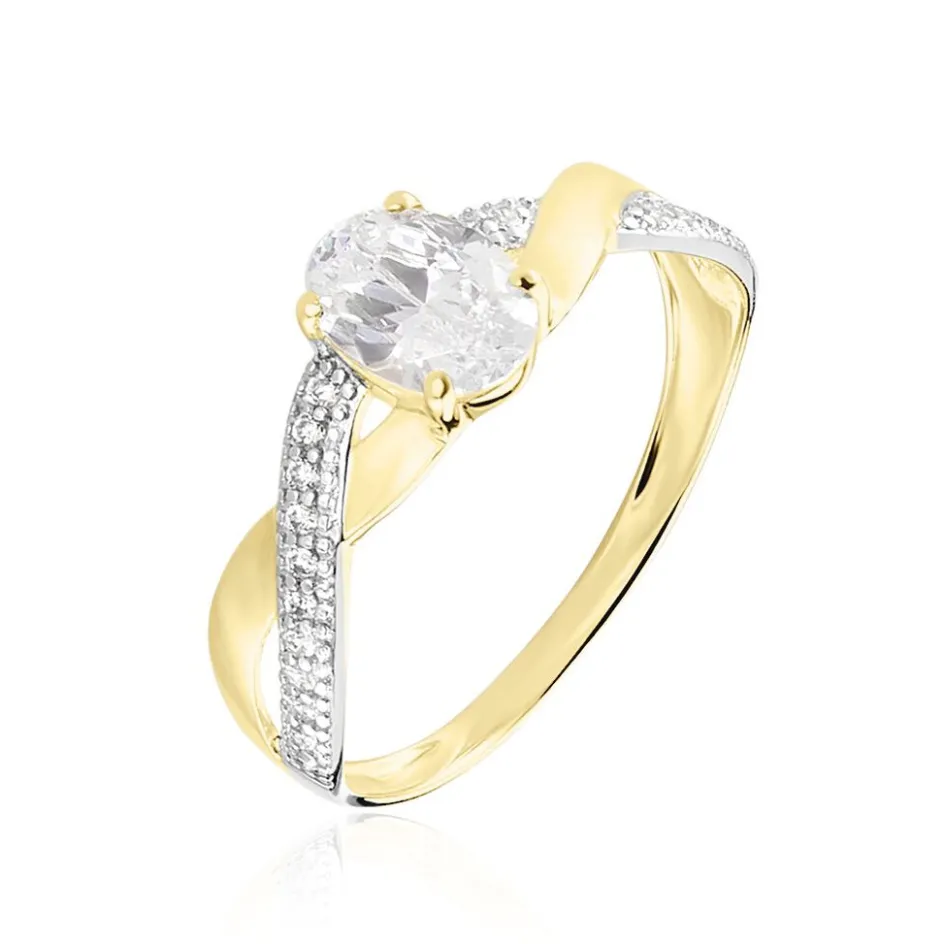 Clearance Histoire d'Or Bague Candice De Zirconium or jaune oxyde