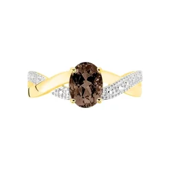 Outlet Histoire d'Or Bague Candice Or Jaune Quartz