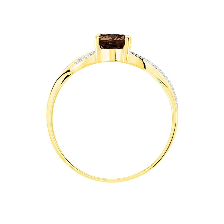 Outlet Histoire d'Or Bague Candice Or Jaune Quartz
