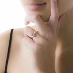 Histoire d'Or Bague Candice Or Rose Grenat* Bagues|Bagues Avec Pierre