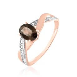 Discount Histoire d'Or Bague Candice Or Rose Quartz