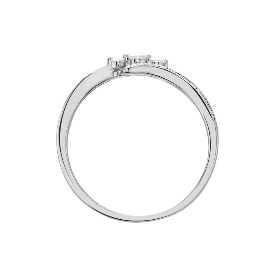 Histoire d'Or Bague Carey Or Blanc Diamant