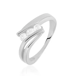 Histoire d'Or Bague Cascade Argent Blanc Oxyde De Zirconium* Bagues|Bagues De Fiançailles