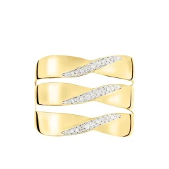 Histoire d'Or Bague Catharine 3 Rangs Or Jaune Diamant* Bagues|Bagues Avec Pierre
