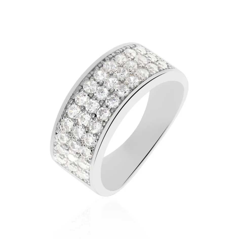 Clearance Histoire d'Or Bague Cecelia Argent Blanc Oxyde De Zirconium