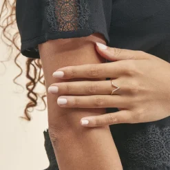 Outlet Histoire d'Or Bague Celene Or Jaune Oxyde De Zirconium