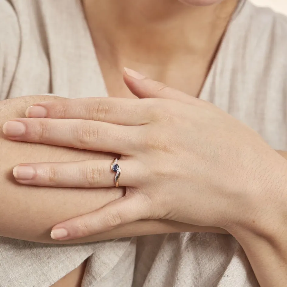 Clearance Histoire d'Or Bague Celestine Or Jaune Saphir Et Diamant