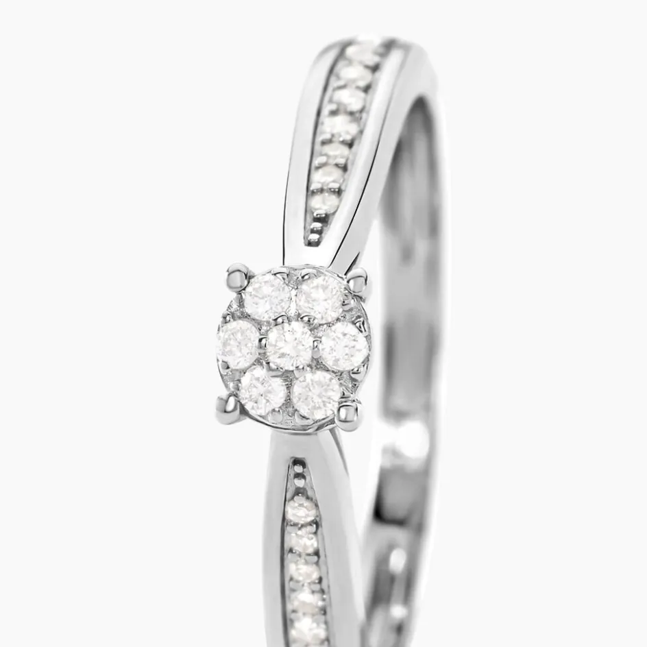Histoire d'Or Bague Celia or blanc diamant
