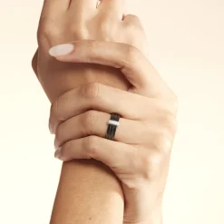 Best Histoire d'Or Bague Ceramik Design Argent Blanc Oxyde De Zirconium Et Céramique