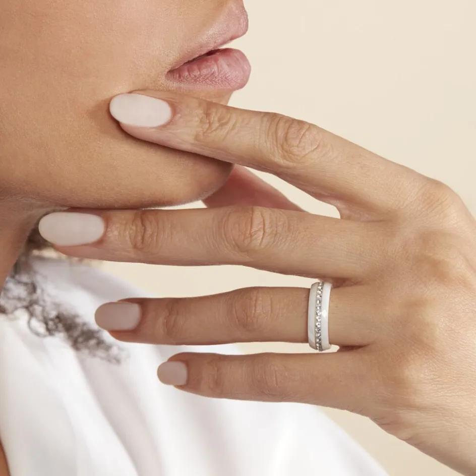 Best Histoire d'Or Bague Ceramik Design Ceramique Strass Et Céramique
