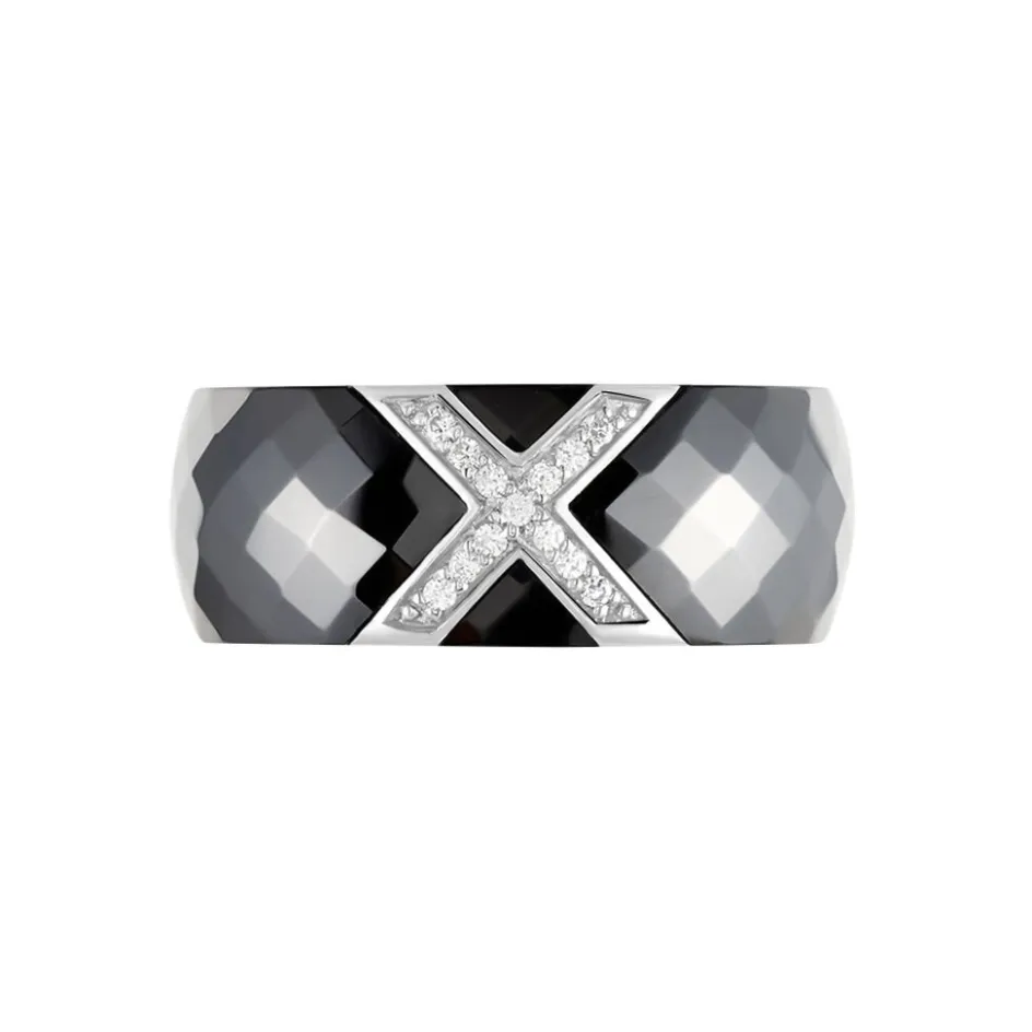 Discount Histoire d'Or Bague Ceramique X Argent Blanc Oxyde De Zirconium Et Céramique