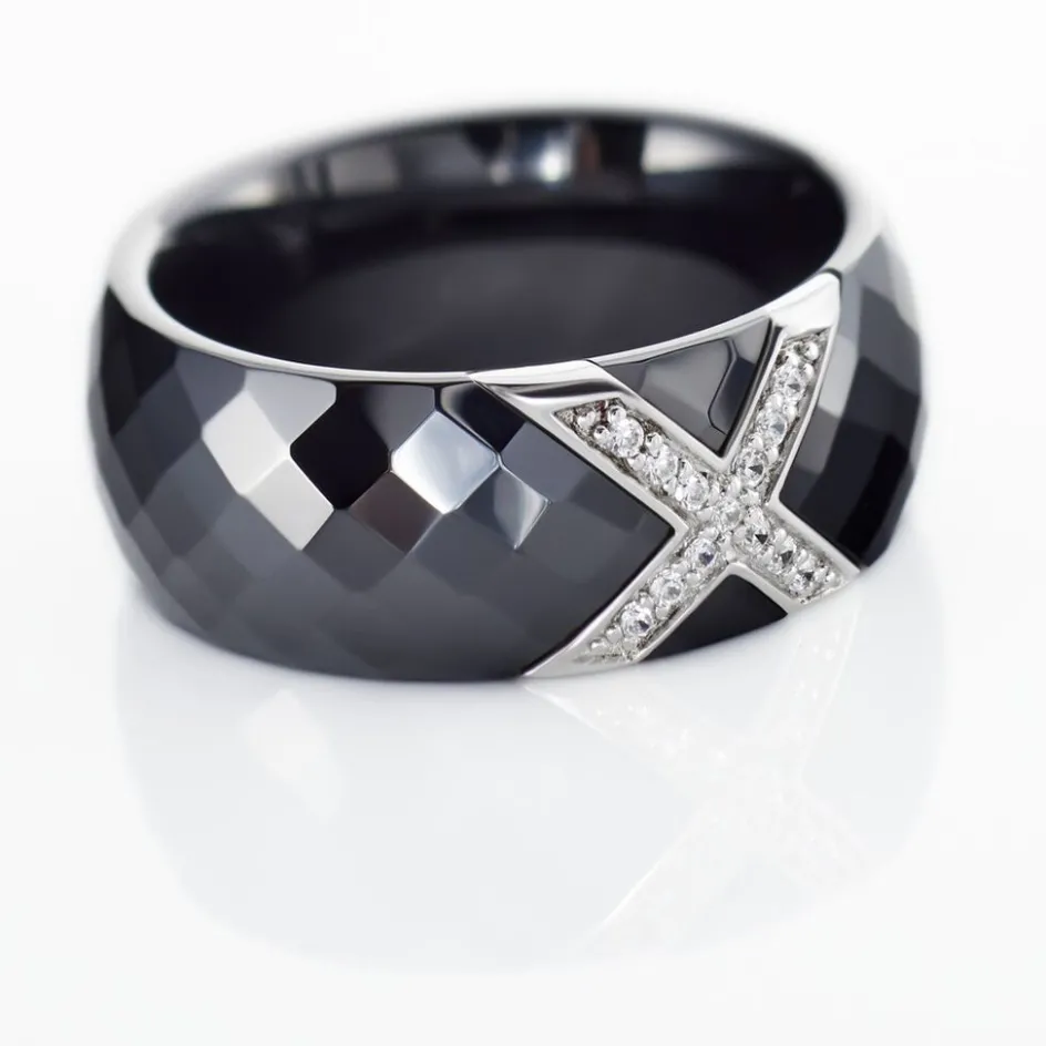 Discount Histoire d'Or Bague Ceramique X Argent Blanc Oxyde De Zirconium Et Céramique