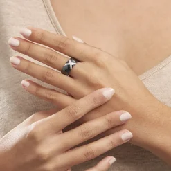 Discount Histoire d'Or Bague Ceramique X Argent Blanc Oxyde De Zirconium Et Céramique