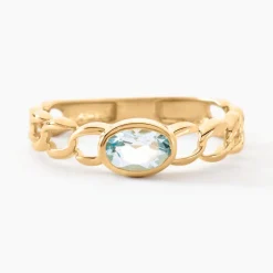 Histoire d'Or Bague Chain Or Jaune Topaze or jaune topaze bleu sky