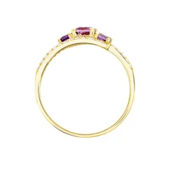 Discount Histoire d'Or Bague Chloe Or Jaune Amethyste Et Oxyde De Zirconium or jaune amethyste violette