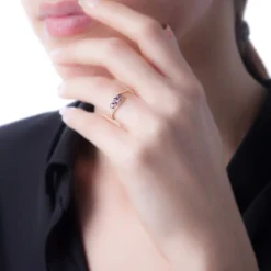 Histoire d'Or Bague Chloe Or Rose Saphir Et Diamant* Bagues|Bagues Avec Pierre