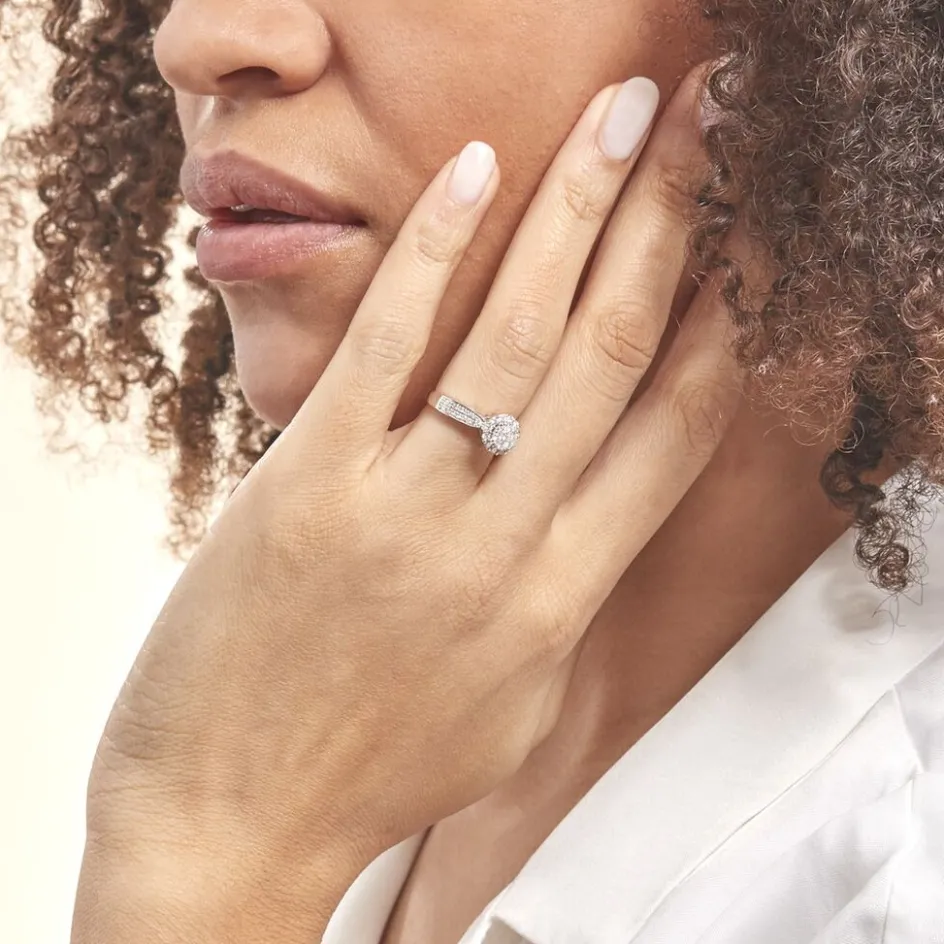 Histoire d'Or Bague Chou Or Blanc Diamant* Bagues|Bagues Avec Pierre