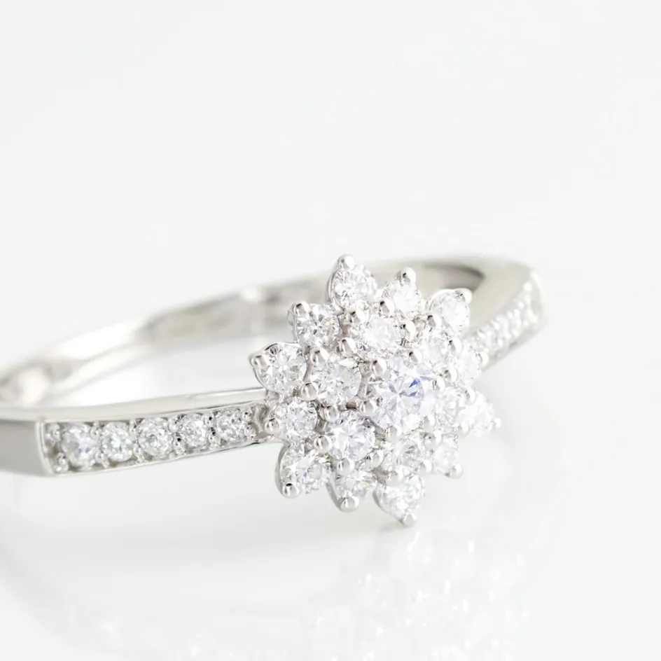 Clearance Histoire d'Or Bague Chouchou Platine Blanc Diamant