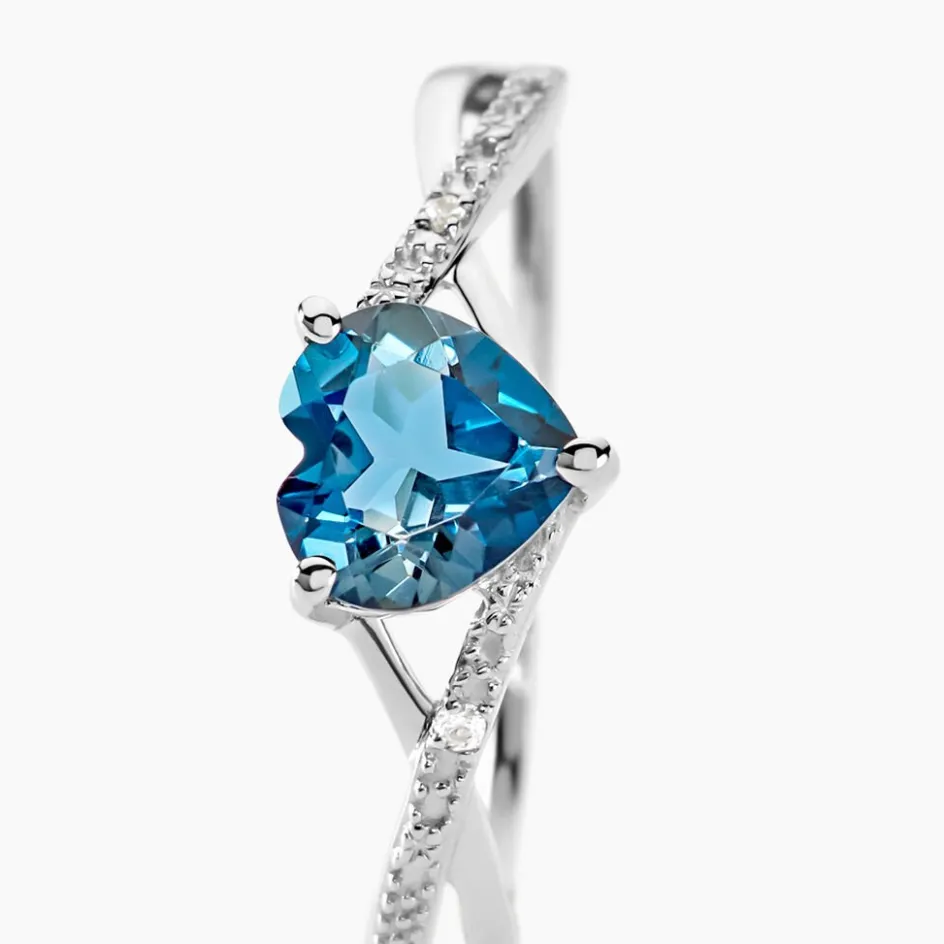 Histoire d'Or Bague Clothilde Or Blanc Topaze Et Oxyde De Zirconium* Bagues|Bagues Avec Pierre