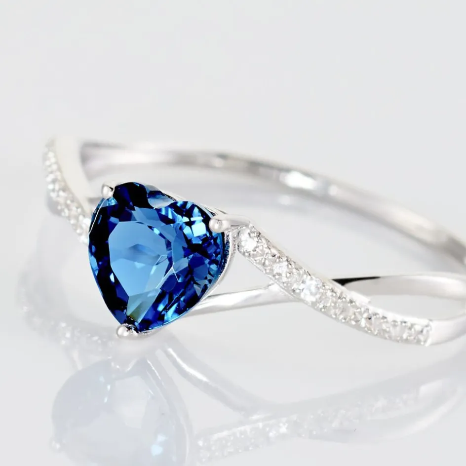 Histoire d'Or Bague Clothilde Or Blanc Topaze Et Oxyde De Zirconium* Bagues|Bagues Avec Pierre